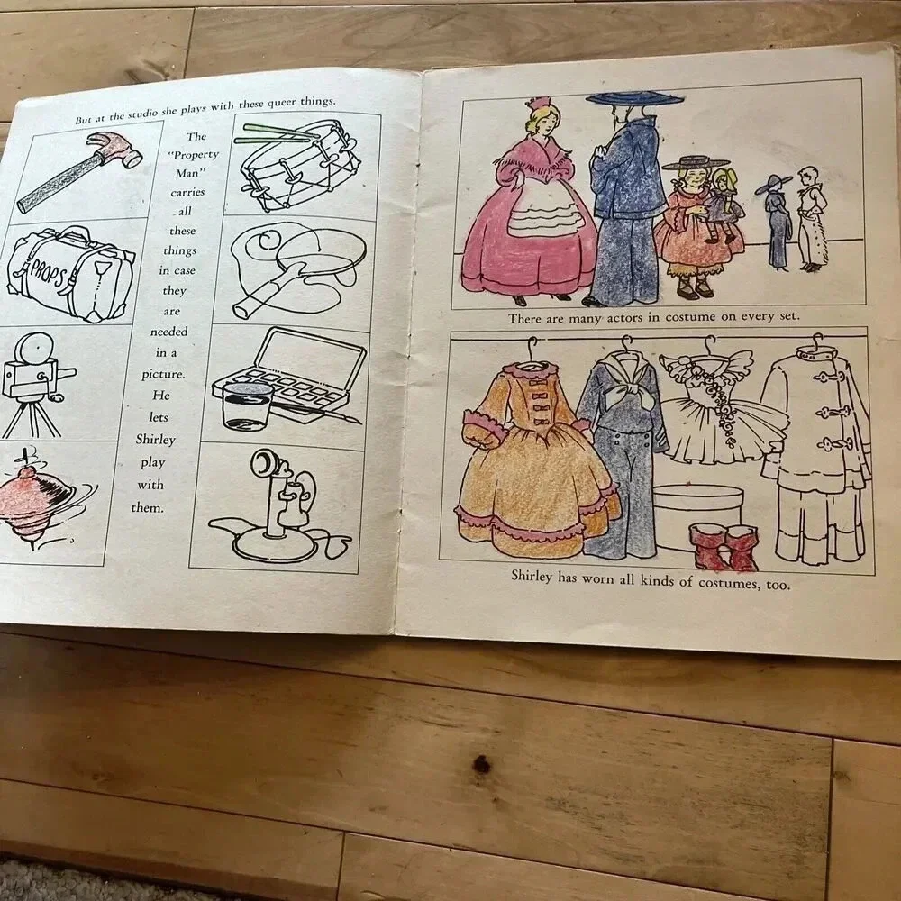 1937 Shirley Temple  MY BOOK TO COLOR coloring book #1768 Authorized Edition